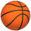 Orange boll-emoji U+1F3C0