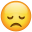 Besviken smiley Whatsapp U+1F61E