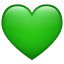 Grönt hjärta emoji U+1F49A