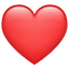 Rött hjärta emoji U+2764