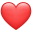 Rött hjärta Whatsapp-emoji U+2764