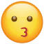 Smiley redo för kyss U+1F617