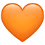 Orange hjärta emoji U+1F9E1