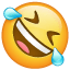 Gränslöst skrattande emoji U+1F923