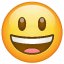 Smiley skrattar med öppen mun U+1F603