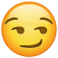 Emoji skrattar självsäkert U+1F60F