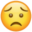 Orolig Whatsapp-smiley U+1F61F