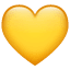 Gult hjärta smiley Whatsapp U+1F49B