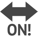 ON! med pil höger och vänster ovanför