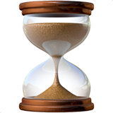 Timglas med strömmande sand