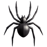 Svart spindel-smiley