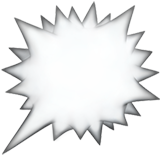 Arg pratbubbla åt höger