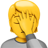 person som slår sig för pannan