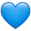 Blått hjärta emoji U+1F499 Blått hjärta emoji U+1F499