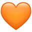Orange hjärta emoji U+1F9E1 Orange hjärta emoji U+1F9E1